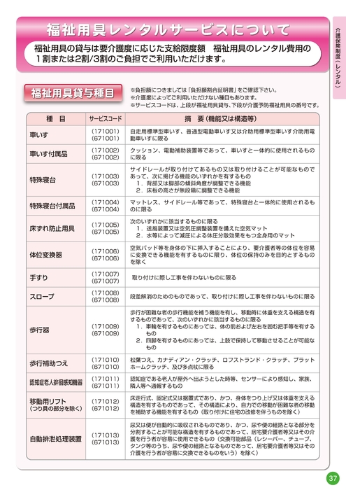 レンタル・介護保険制度の利用