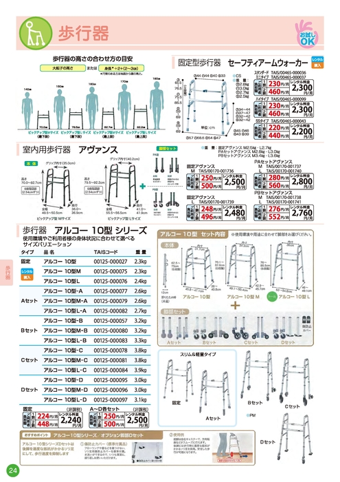 歩行器カタログ2025